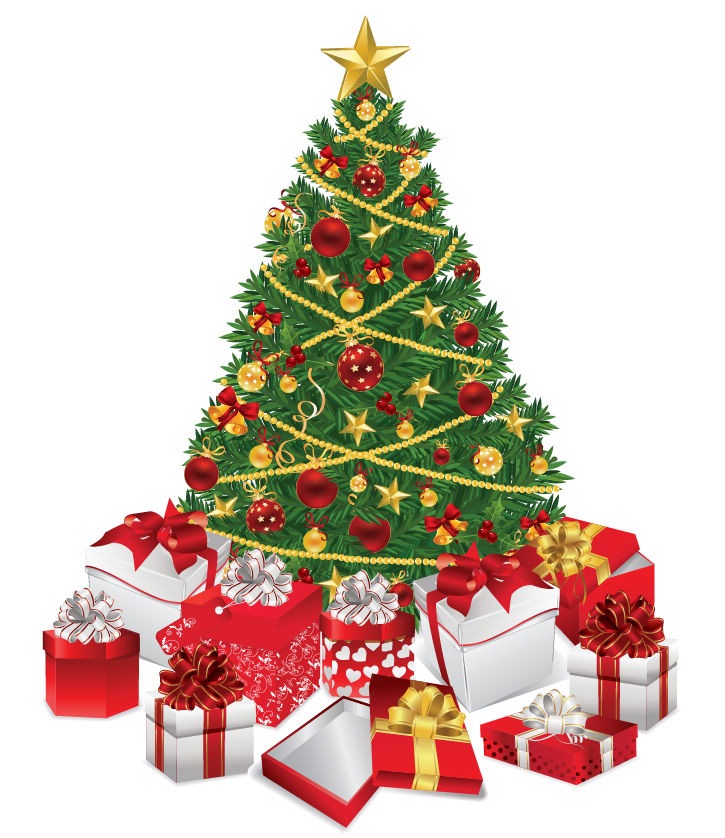 free clipart christmas tree presents - photo #24