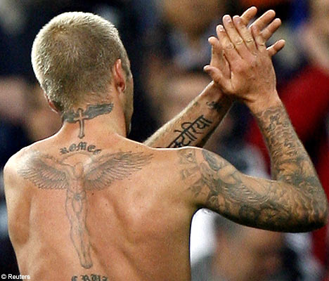 name tattoos on back for men. david-beckham-back-tattoos