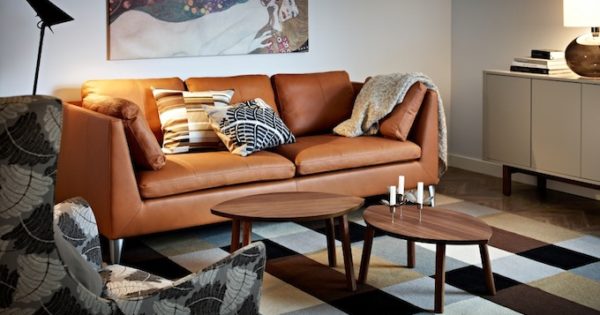 good leather sofa tv room
