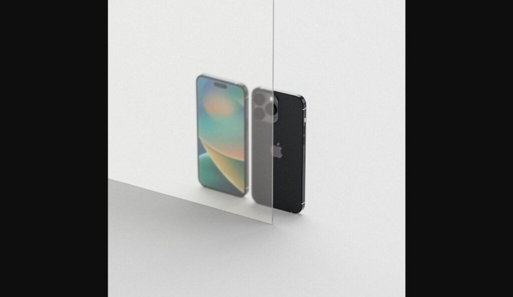 iPhone 18 Pro front and back glass panel design concept, showing color and finish detail